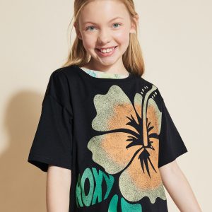 Girls' Hibiscus Oversized Tee