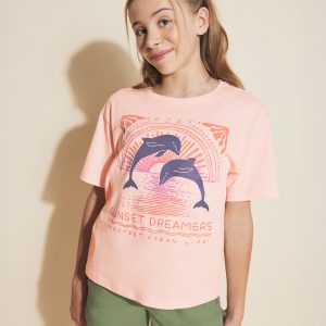 Girls' Ocean Life Oversized Tee