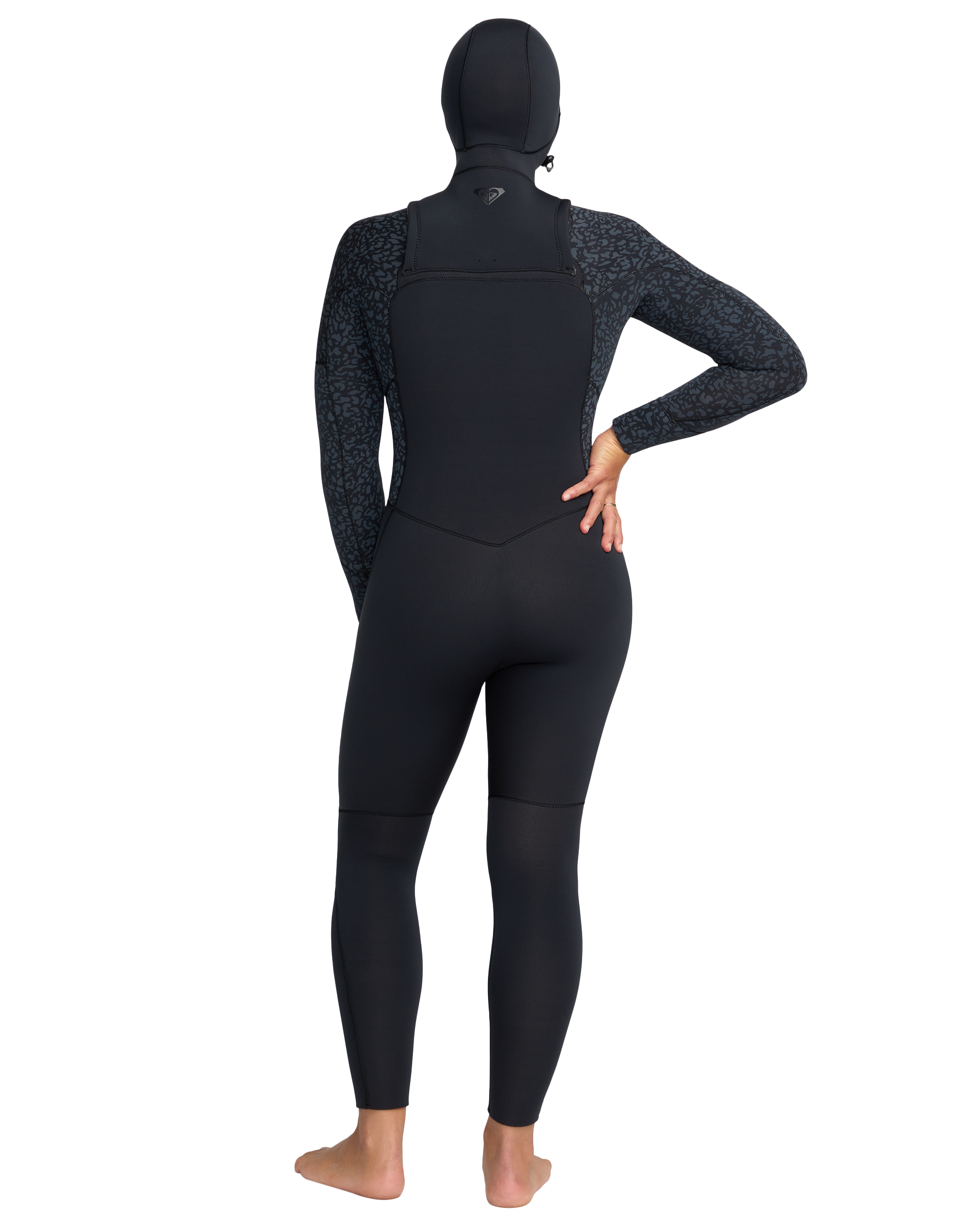 5/4mm Swell Natural Hooded Front Zip Wetsuit - Image 3