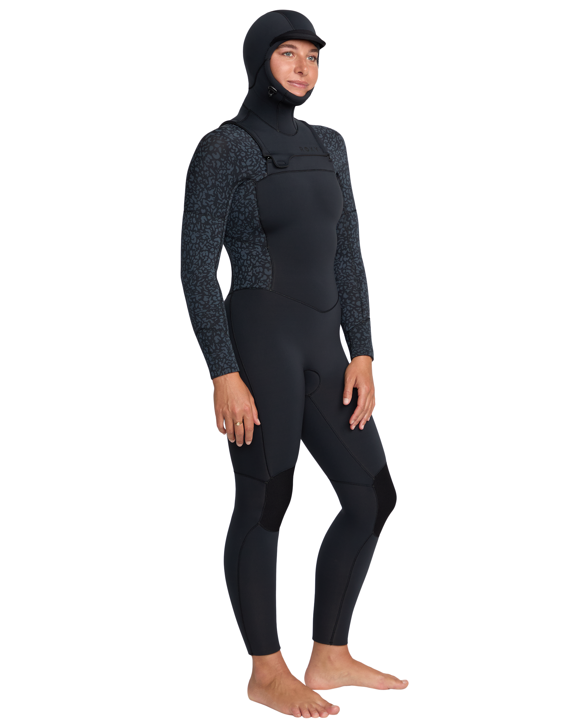 5/4mm Swell Natural Hooded Front Zip Wetsuit - Image 2