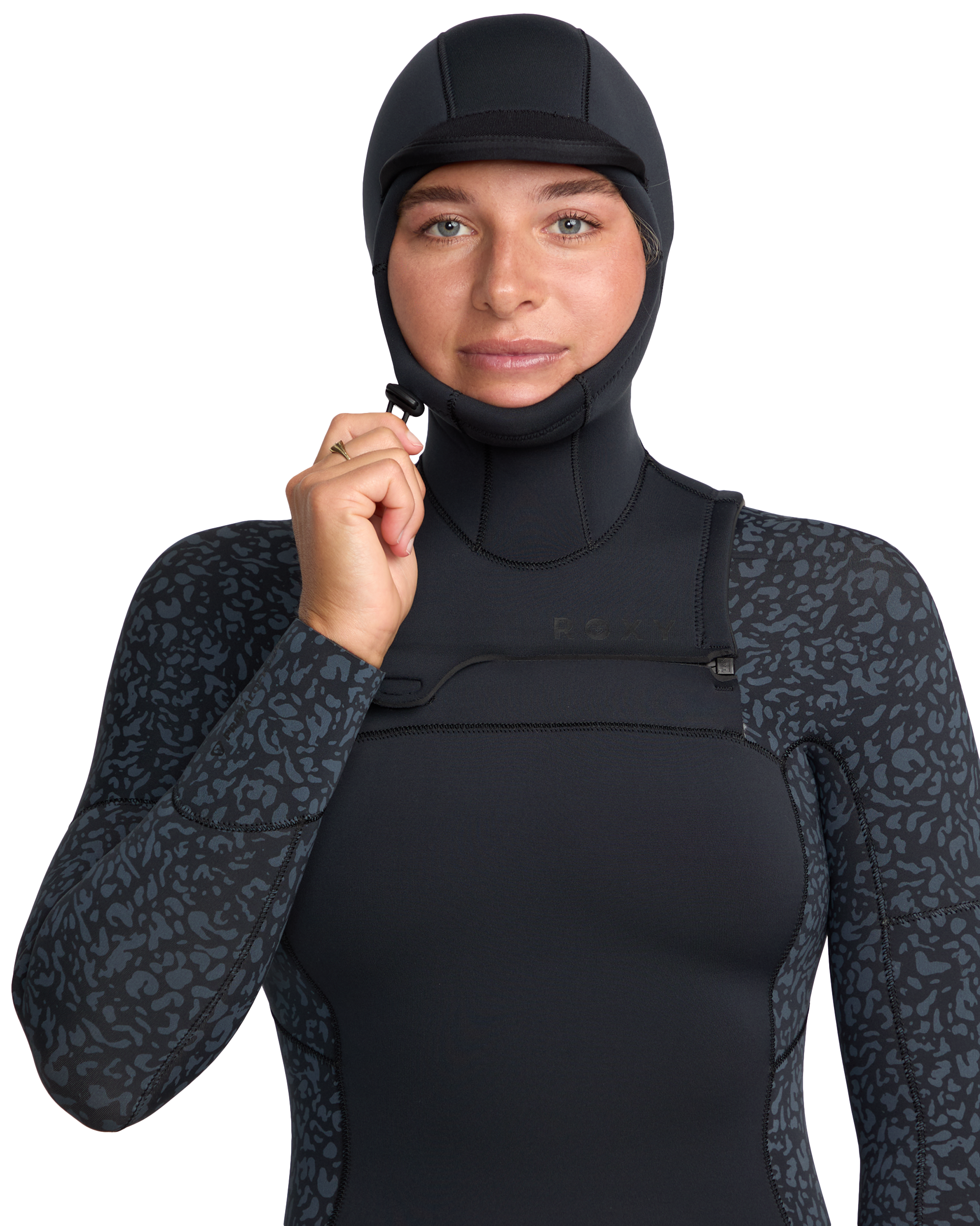 5/4mm Swell Natural Hooded Front Zip Wetsuit - Image 4