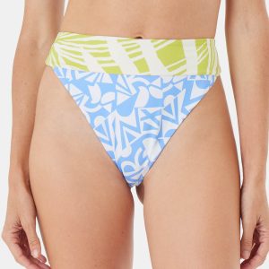 Bali Breaks Banded High Leg Cheeky Bikini Bottom