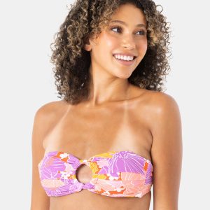 Bell Bottom Blooms Ring Bandeau Bikini Top