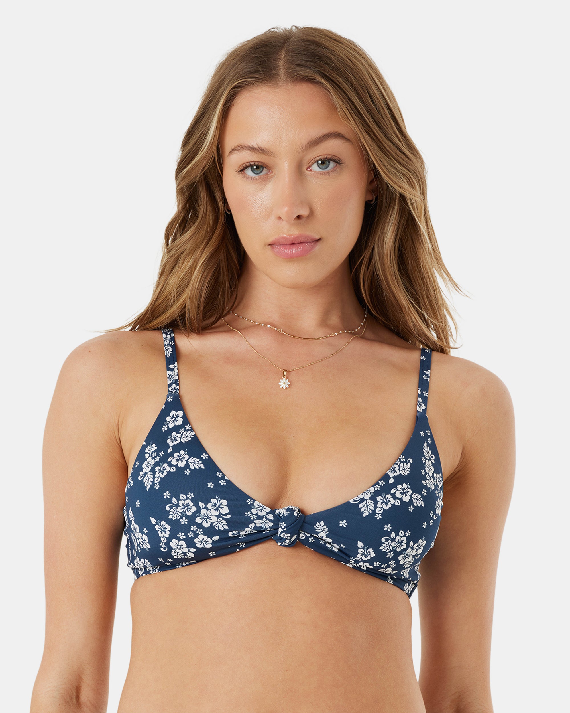 Hibiscus Haven Knot Bralette Bikini Top