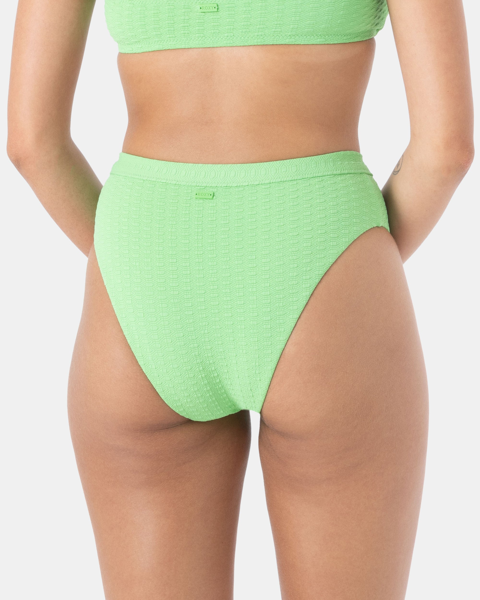 Haleiwa Banded High Waist Moderate Bikini Bottom - Image 2