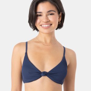 Rib Roxy Love Knot Bralette Bikini Top