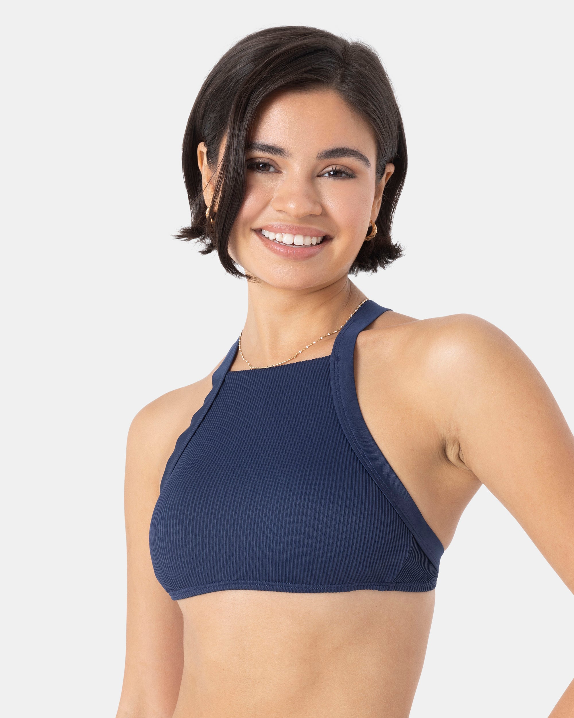 Rib Roxy Love High Neck Bikini Top