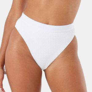 Rib Roxy Love Banded High Waist Moderate Bikini Bottom
