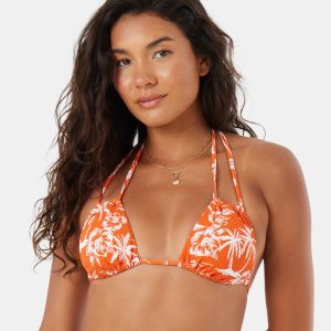Vacay Vibes Double Strap Tiki Triangle Bikini Top