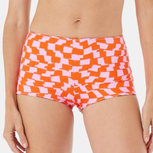 Checked Out Reversible Shortie Bikini Bottom