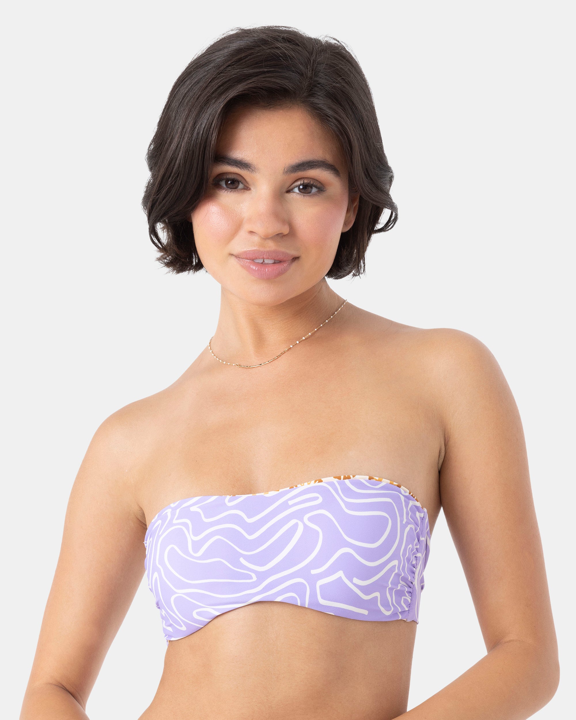 Sunshine State of Mind Reversible Bandeau Bikini Top - Image 3