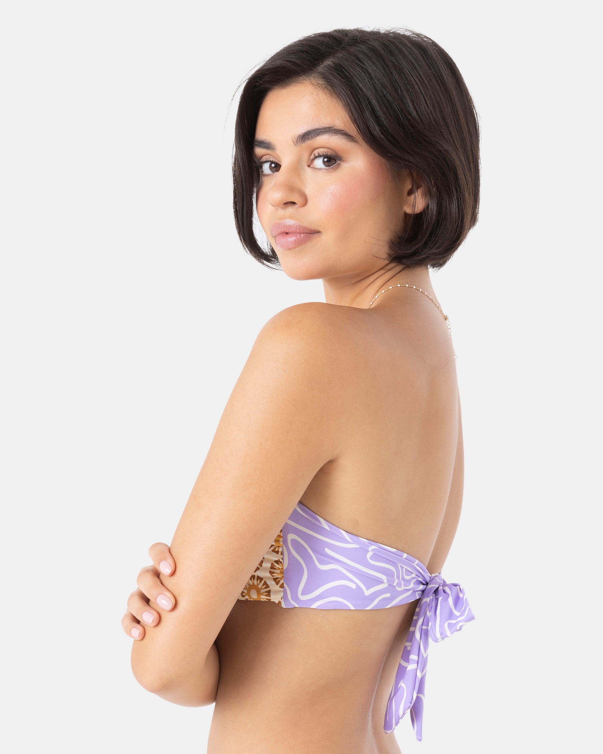 Sunshine State of Mind Reversible Bandeau Bikini Top - Image 5