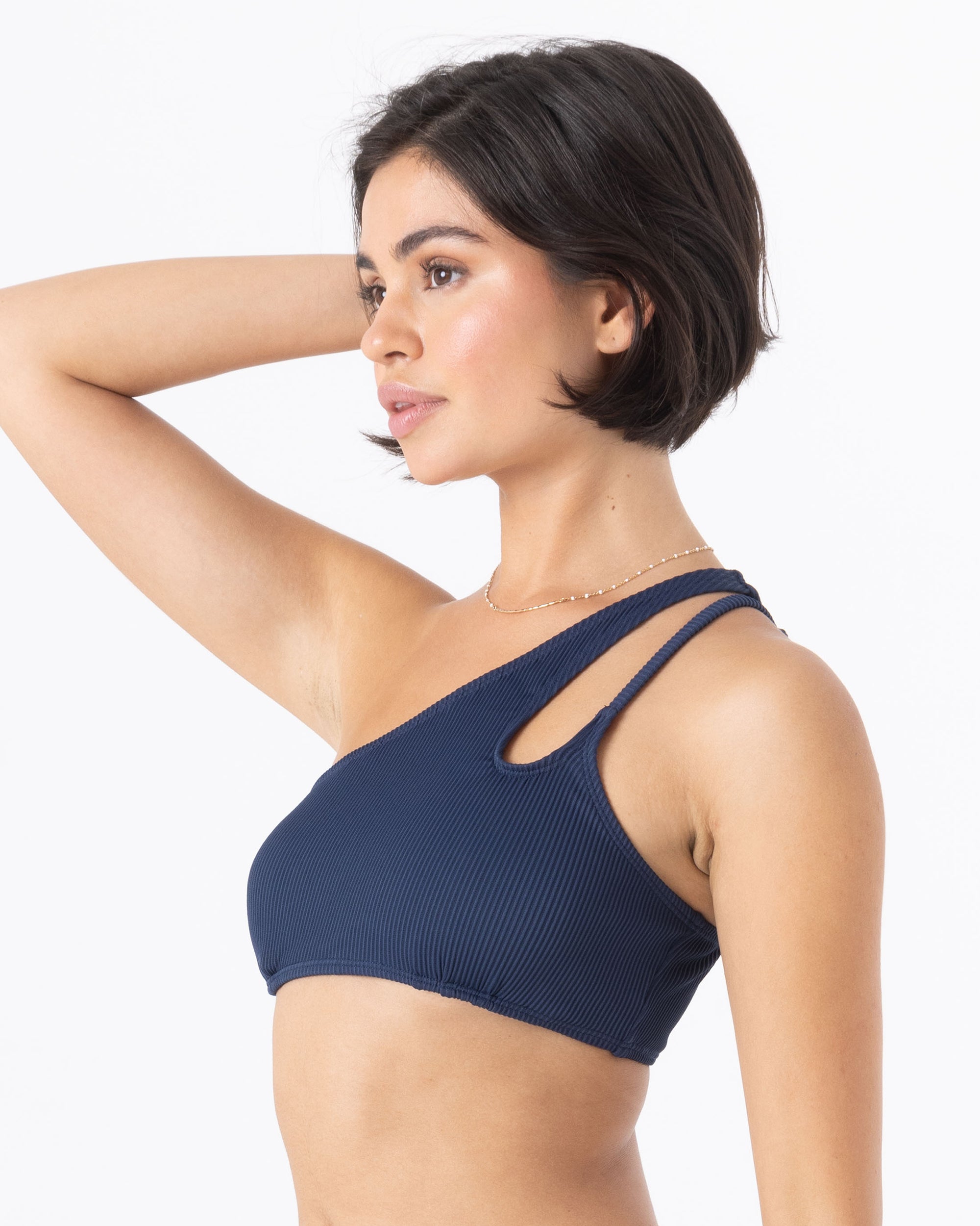 Rib Roxy Love Asymmetrical Bralette Bikini Top - Image 3