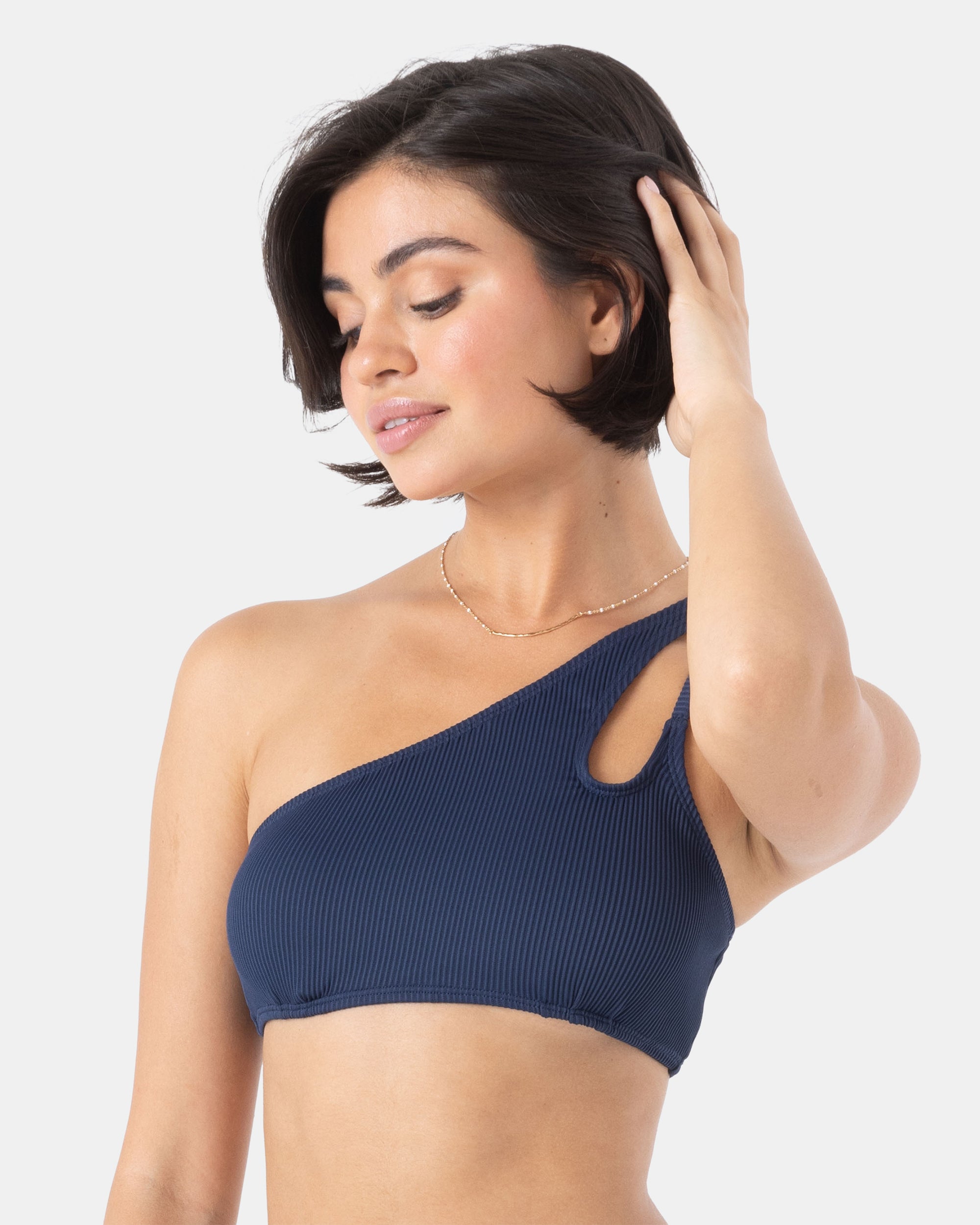 Rib Roxy Love Asymmetrical Bralette Bikini Top - Image 4