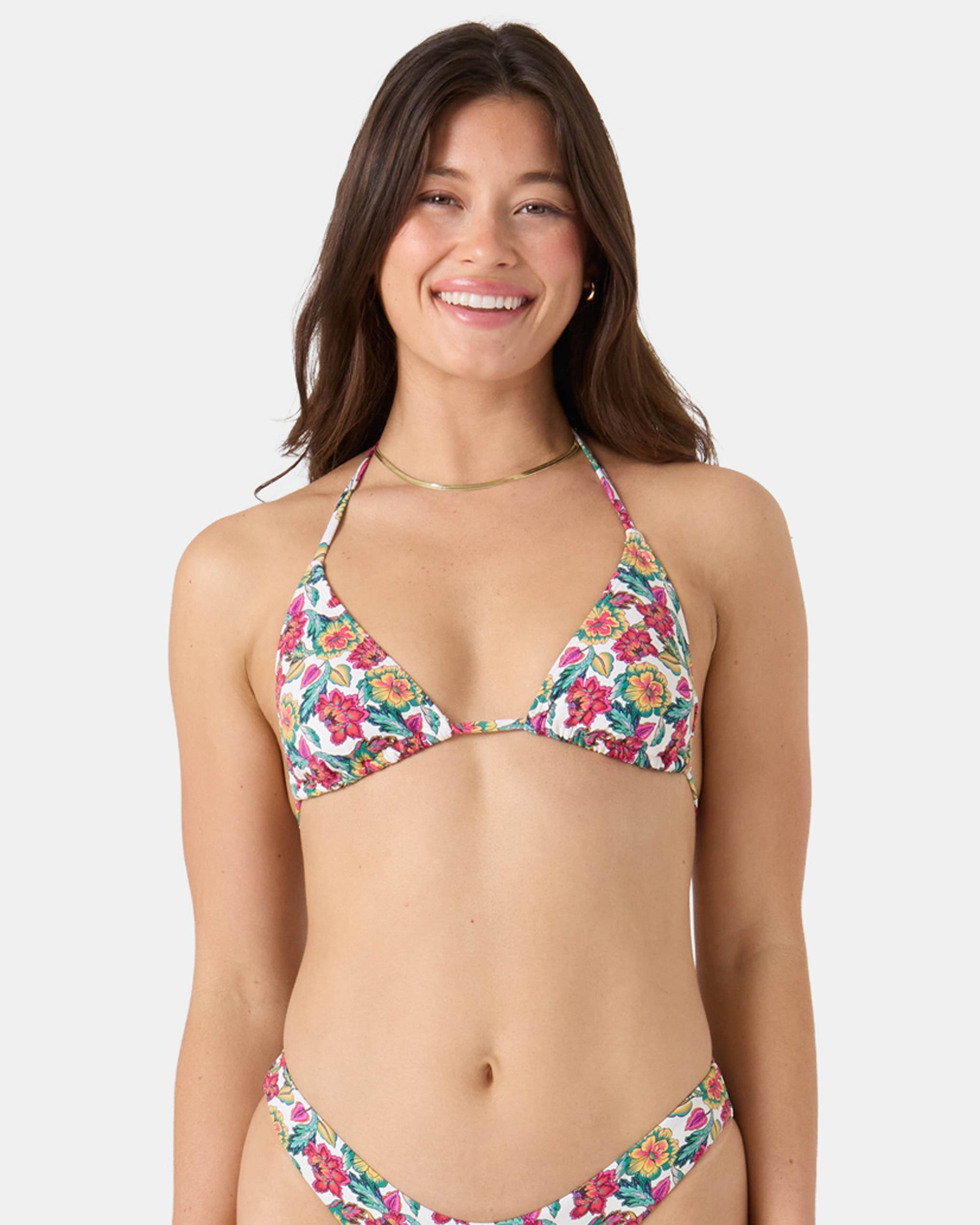 Beach Blossom Mini Tiki Triangle Bikini Top - Image 4