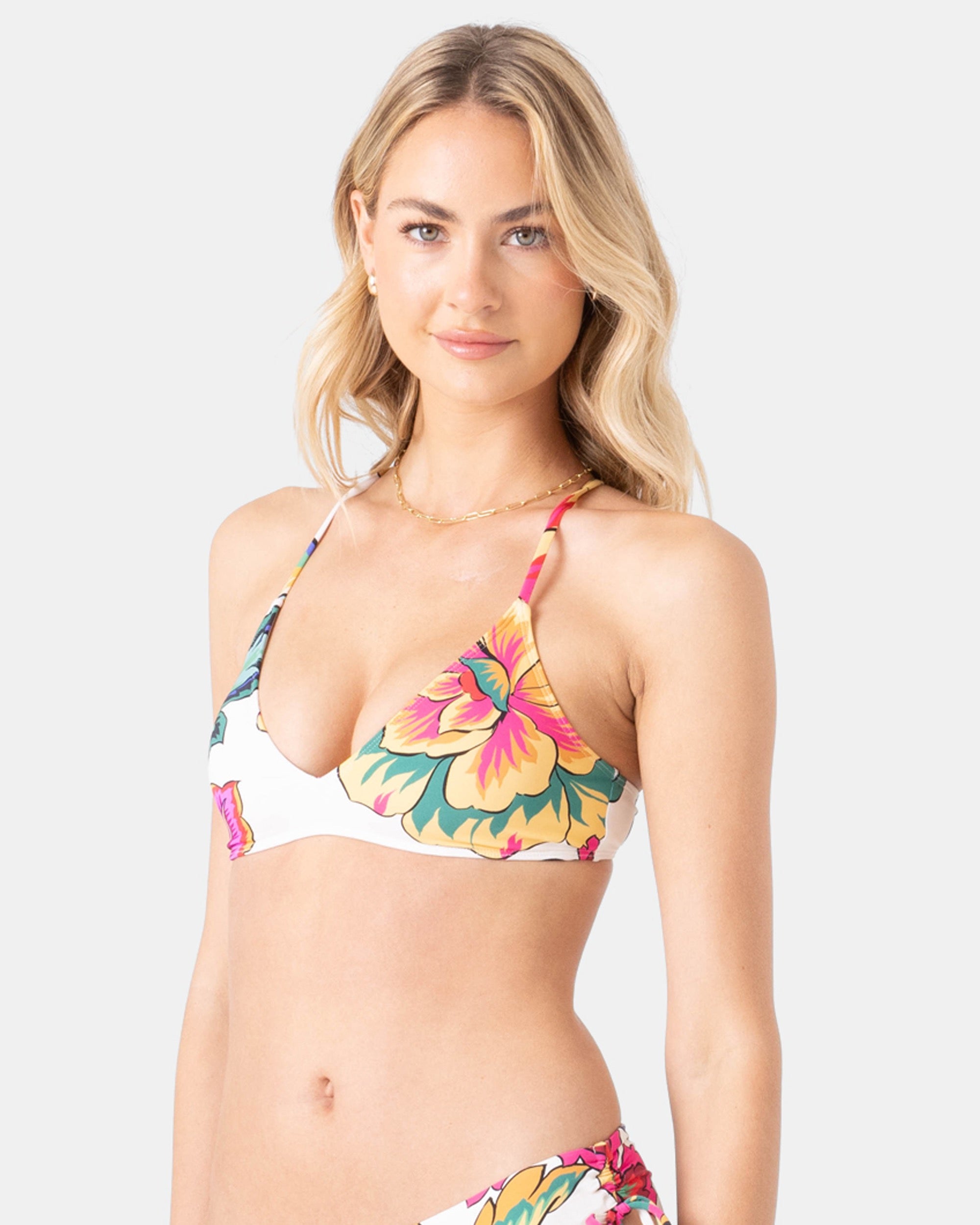 Beach Blossom Athletic Triangle Bikini Top - Image 4