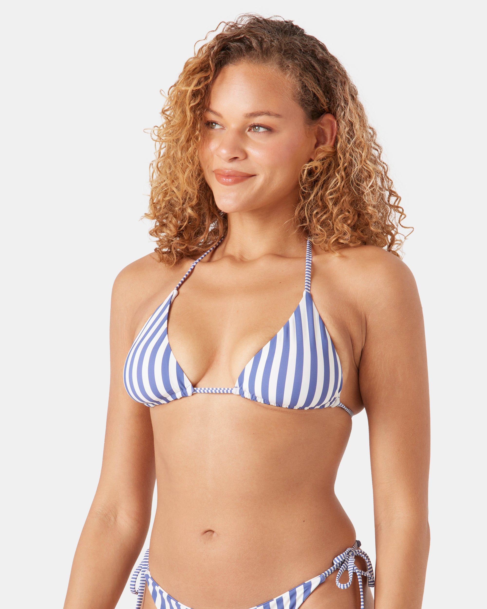 Stripe Out Reversible Tiki Triangle Bikini Top - Image 7