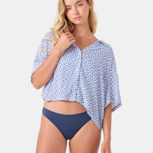Hazy Dazy Cropped Button Up Cover Up