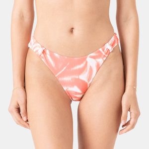 Palm Haze Knotted Scoop Cheeky Bikini Bottom