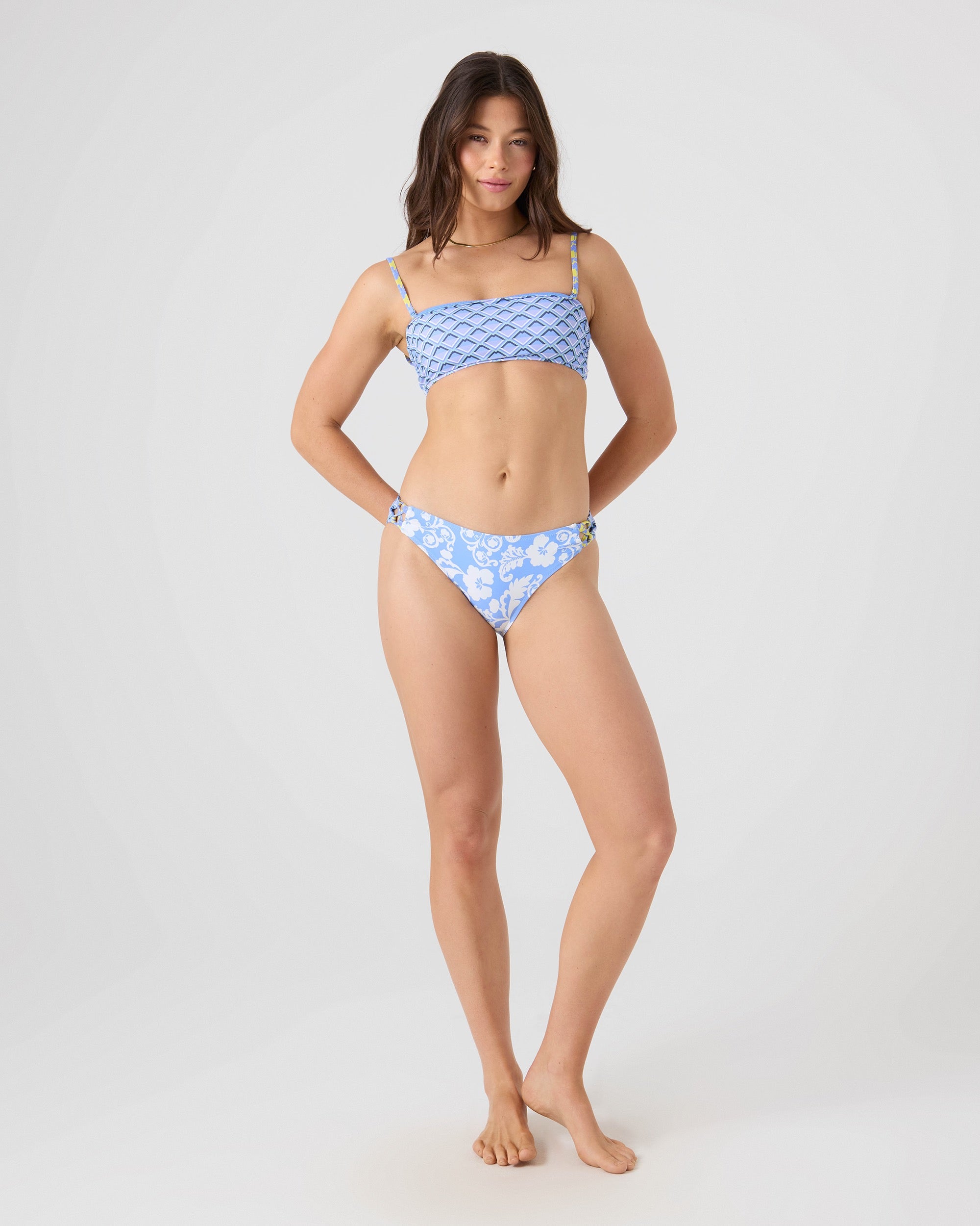 Golden Glow Lace Up Bandeau Bikini Top - Image 4