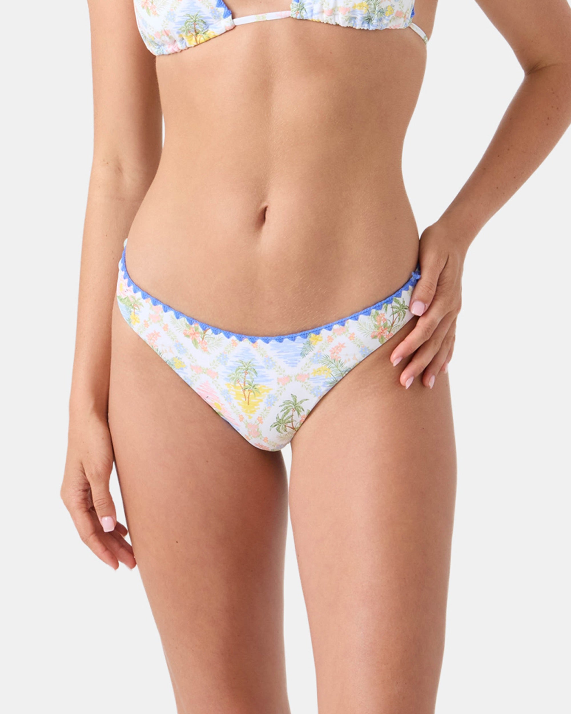 Catch My Drift Hipster Shirred Back Cheeky Bikini Bottom