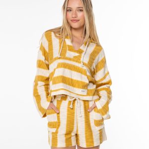 Rich Coast Striped Poncho