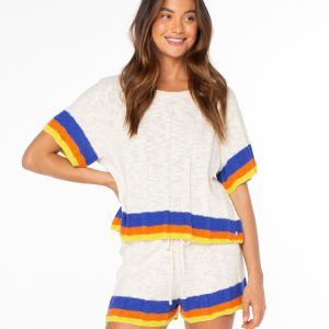 Cabana Club Tee Stripe Top