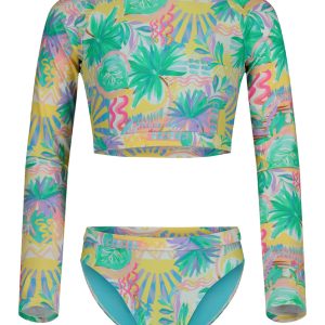 Girls' Palm Sun Crop Rashguard Swim Set