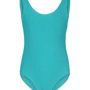 Girls' Crinkle Texture One Piece Swimsuit