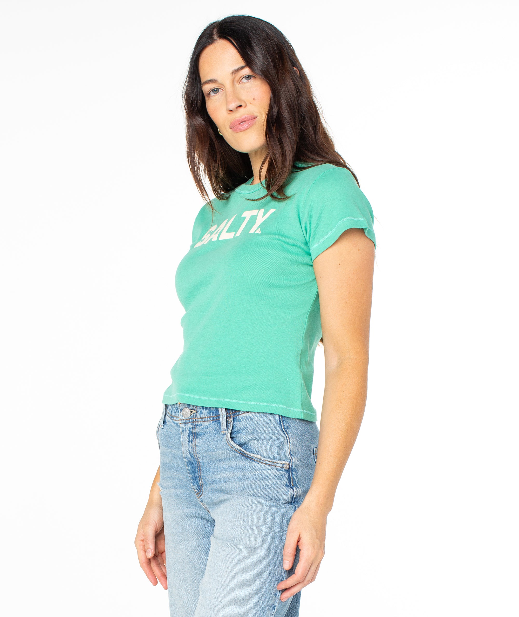 Salty College 90s Baby Tee - Image 6