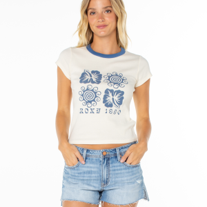 Hibiscus Swirl 90s Baby Tee