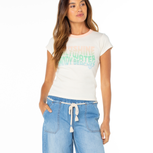 Sandy Beaches  90s Baby Tee