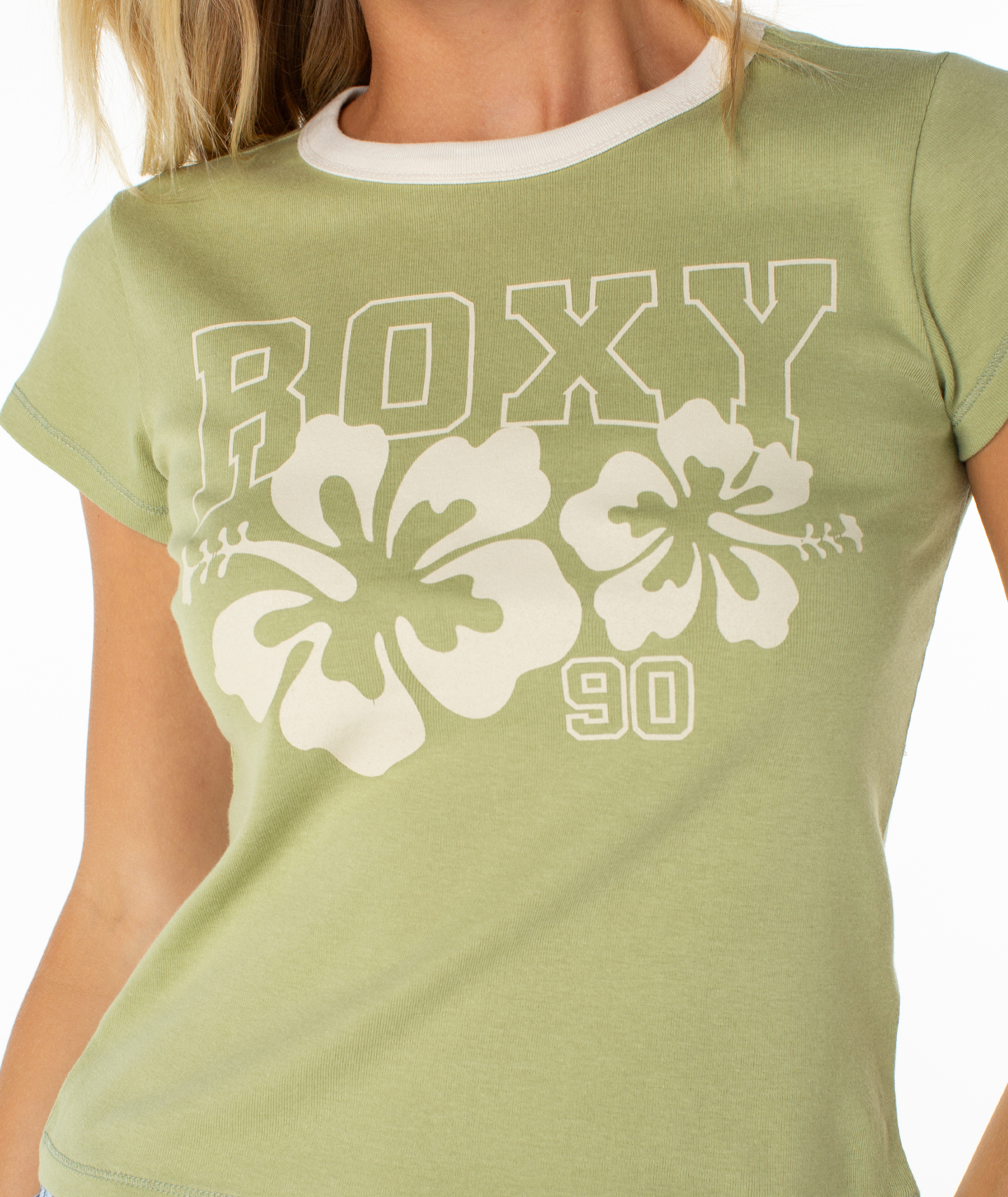 Genuine Hibiscus 90S Ringer Baby Tee - Image 4