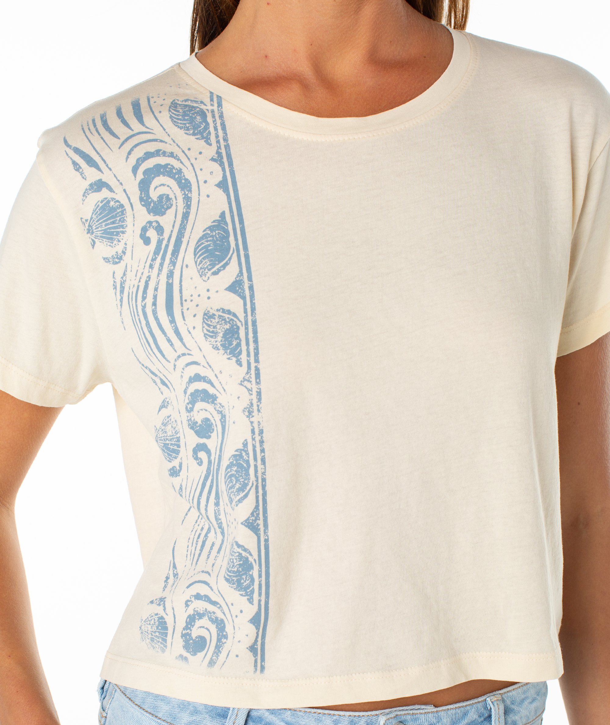Sealife Border Cropped Boxy Tee - Image 4