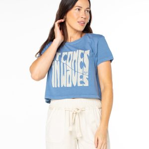 Comes In Waves Cropped Boxy Tee