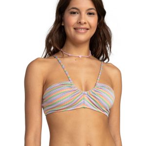 Wavy Stripe Bralette Bikini Top